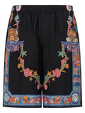 Versace Versace Coral Theatre Print Bermuda Shorts