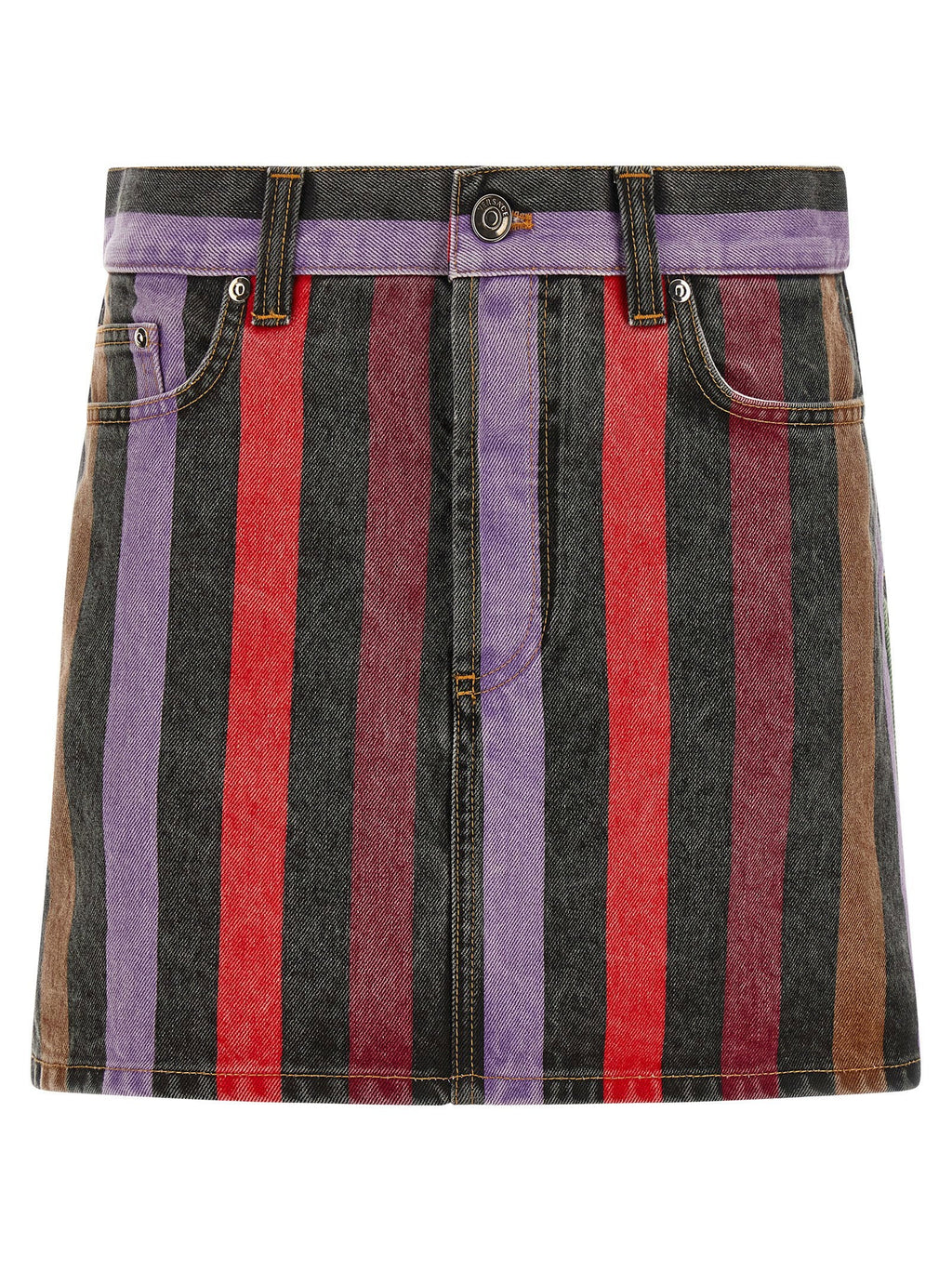 Versace Versace Striped Denim Skirt