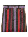 Versace Versace Striped Denim Skirt