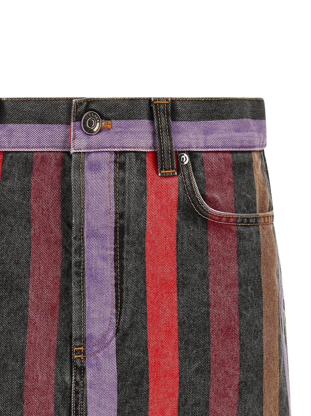 Versace Versace Striped Denim Skirt