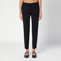QUELLEDUE Black wool blend slim trousers