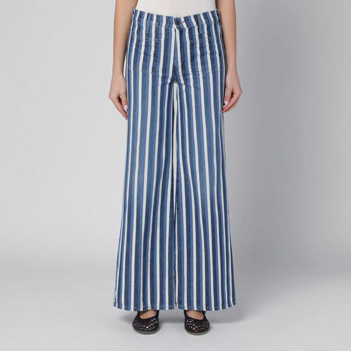 Mother Mother Jeans The Patch Pocket Twister Sneak striped