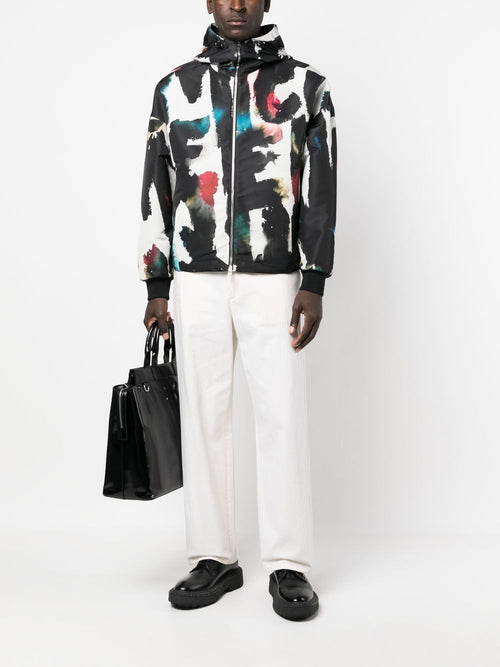 Alexander McQueen Alexander McQueen Graffiti-print Hooded Windbreaker