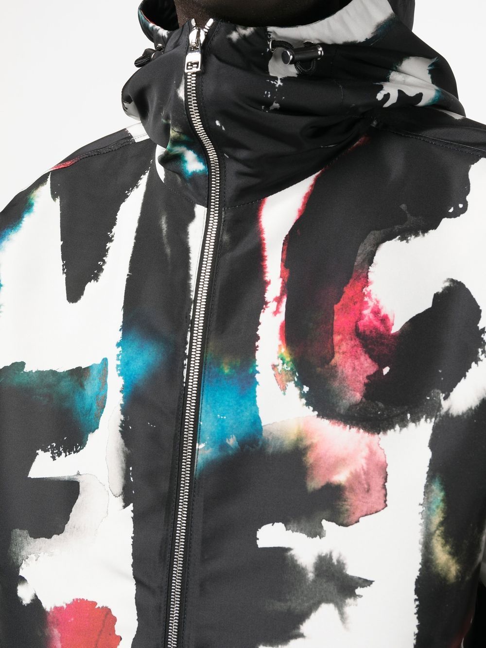 Alexander McQueen Alexander McQueen Graffiti-print Hooded Windbreaker