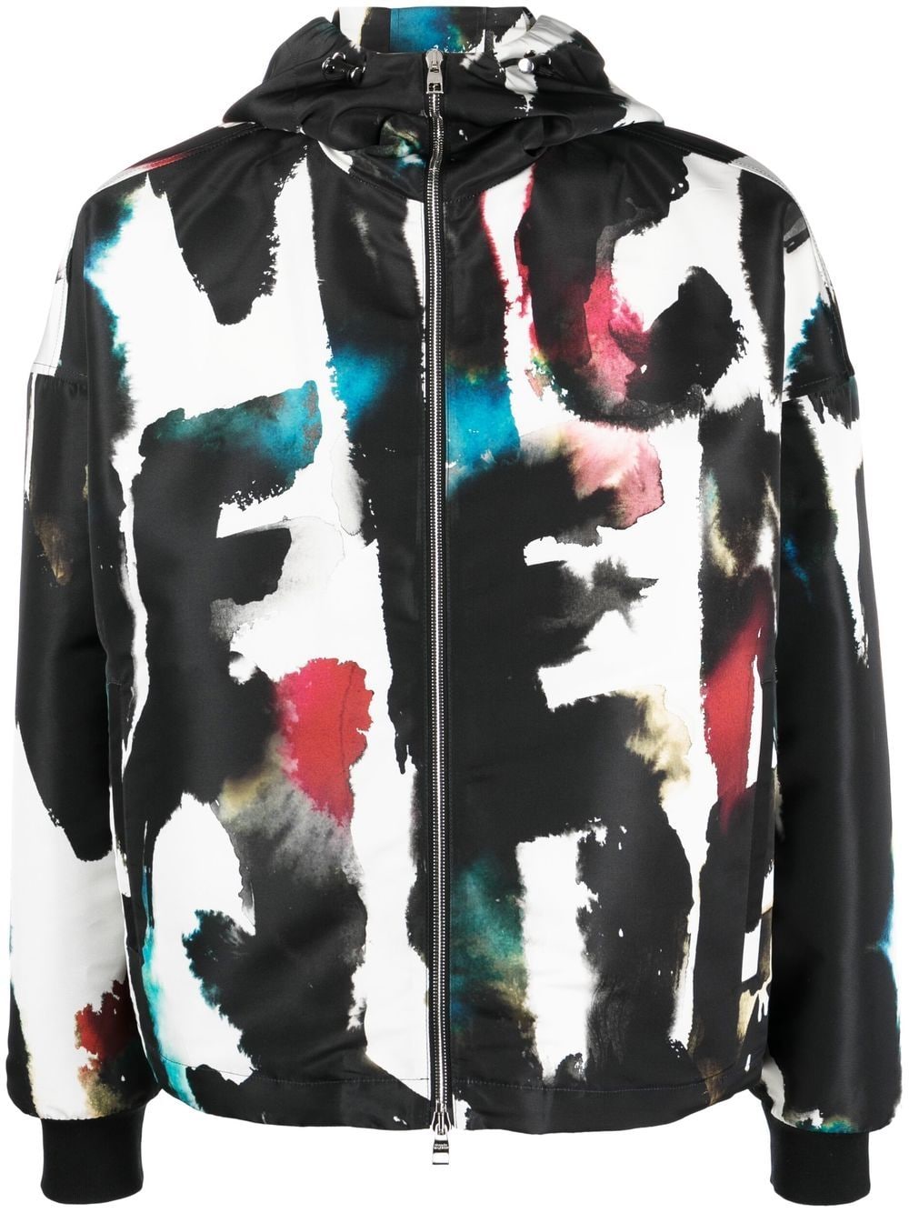 Alexander McQueen Alexander McQueen Graffiti-print Hooded Windbreaker