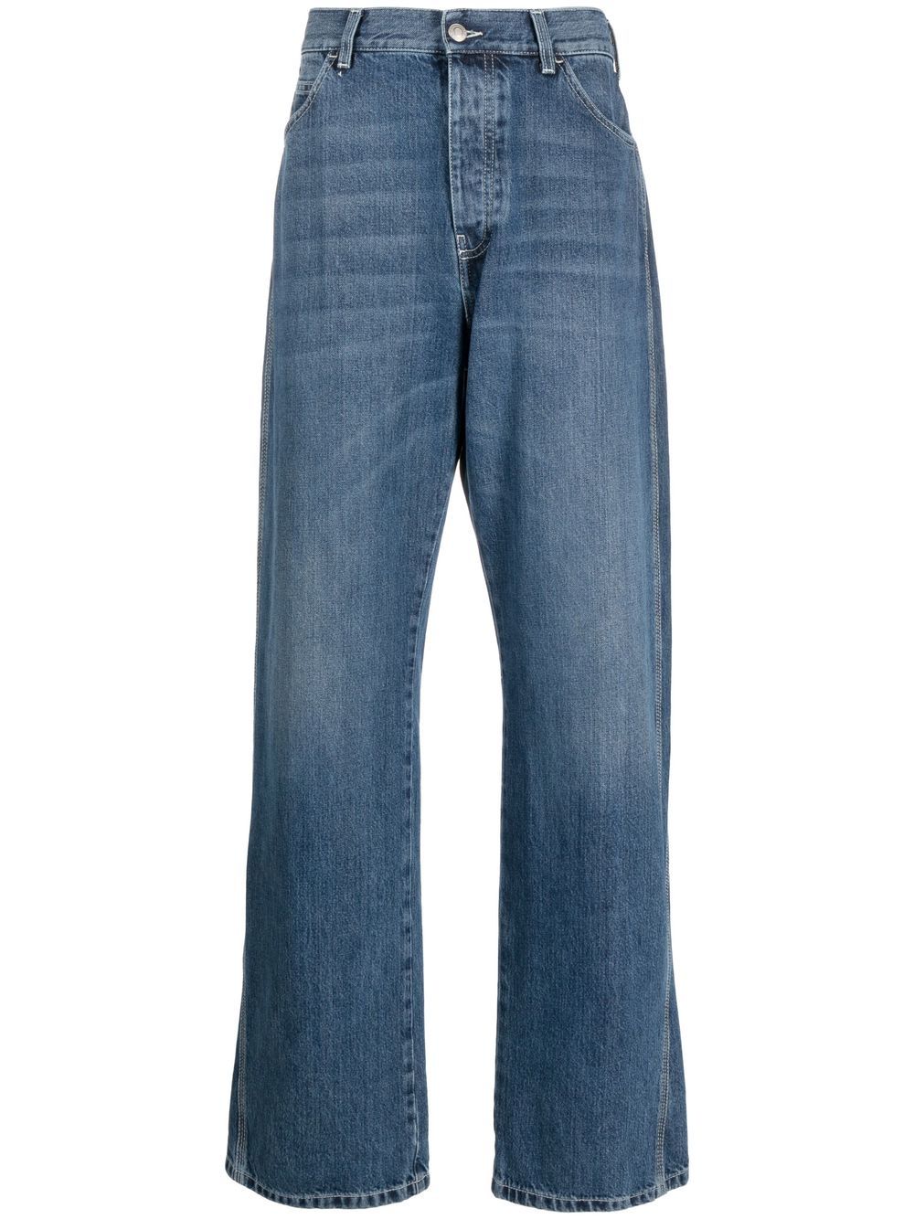 Alexander McQueen Alexander Mcqueen wide-leg panelled jeans