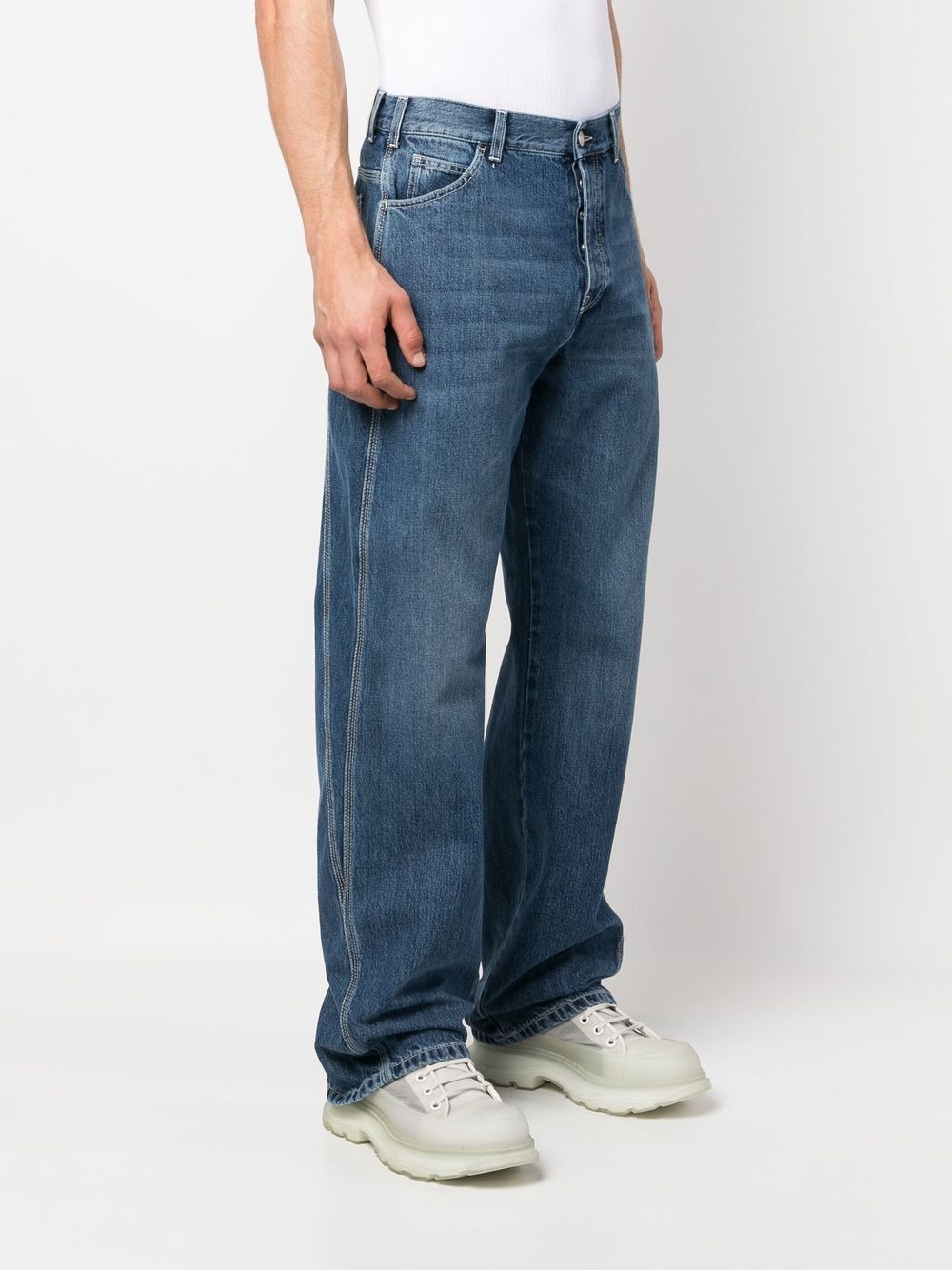 Alexander McQueen Alexander Mcqueen wide-leg panelled jeans