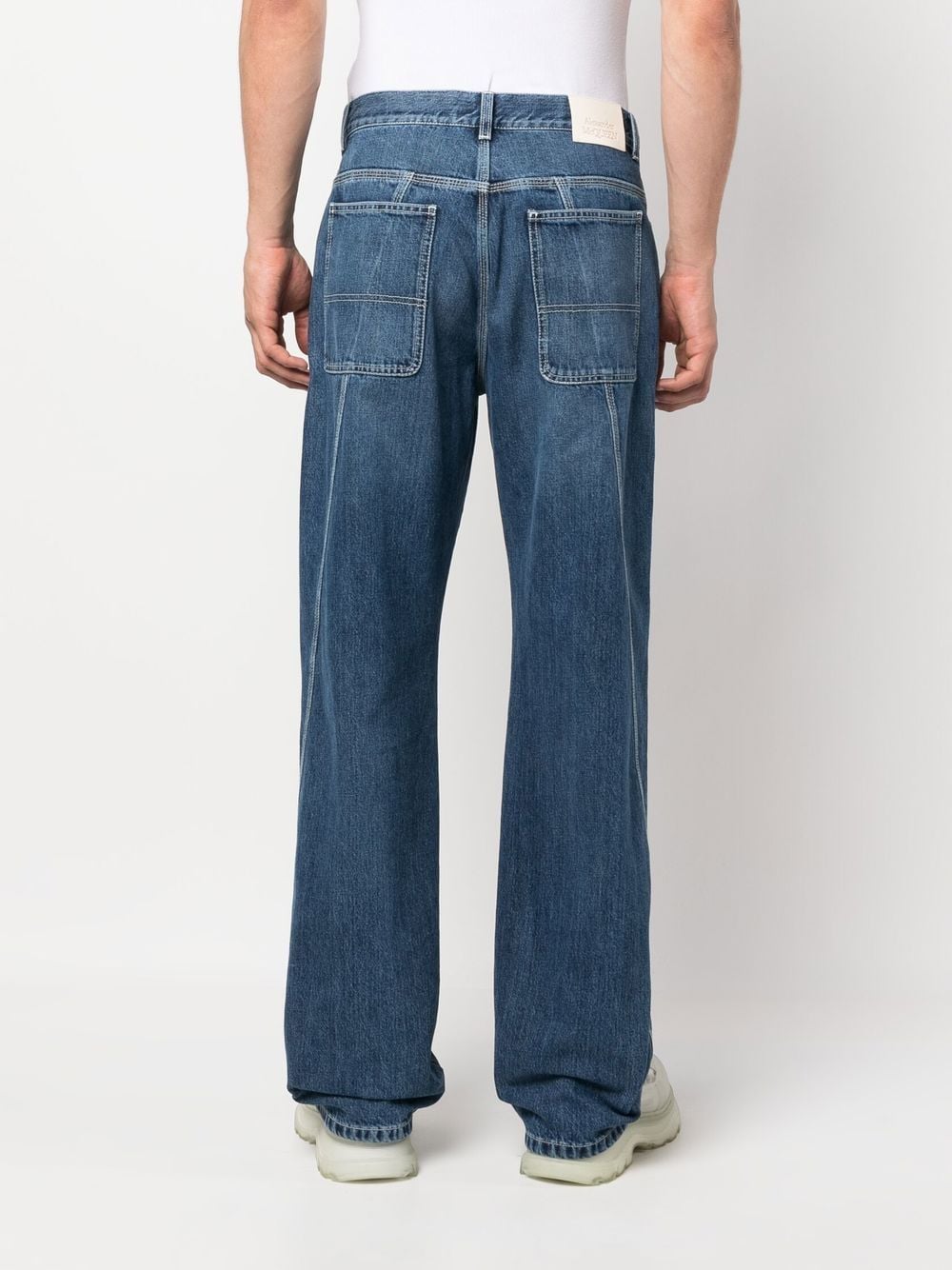 Alexander McQueen Alexander Mcqueen wide-leg panelled jeans