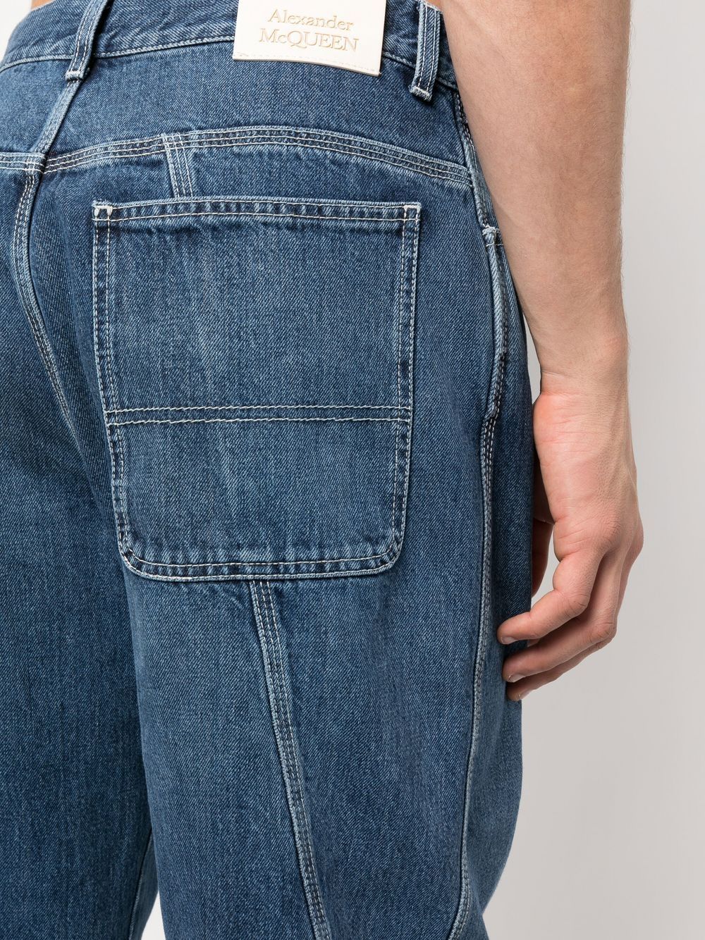 Alexander McQueen Alexander Mcqueen wide-leg panelled jeans
