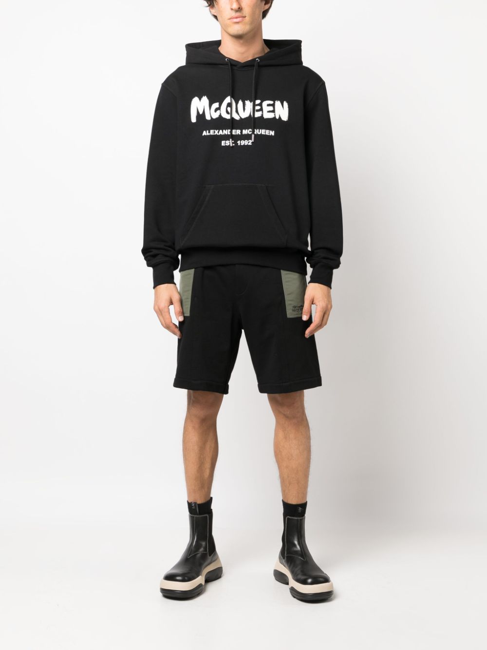 Alexander McQueen Alexander McQueen two-tone Elasticated Track Shorts