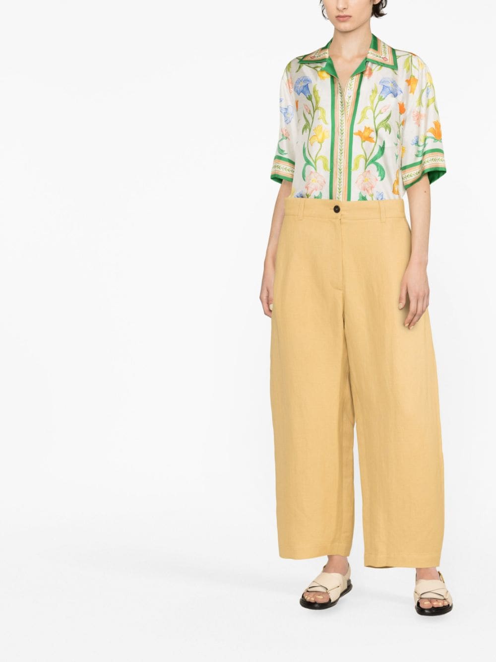 Studio Nicholson PRE Studio Nicholson Pre Conscious Criteria page Wide leg cropped cotton trousers