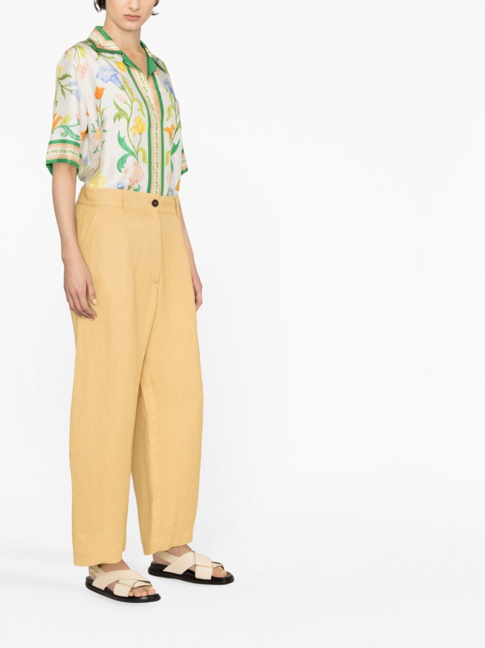 Studio Nicholson PRE Studio Nicholson Pre Conscious Criteria page Wide leg cropped cotton trousers