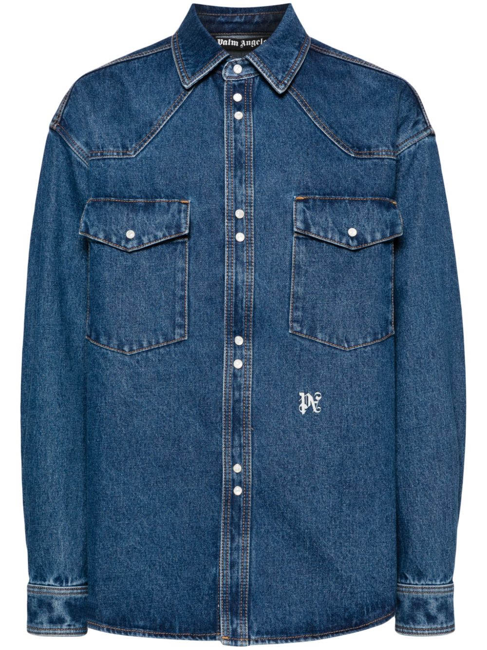 Palm Angels Palm Angels Monogram denim shirt