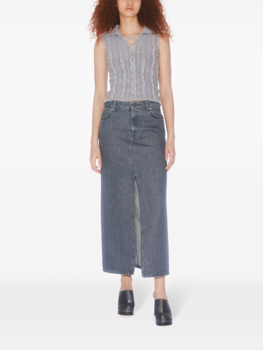 Filippa K Filippa K Conscious Criteria page Slit denim long skirt