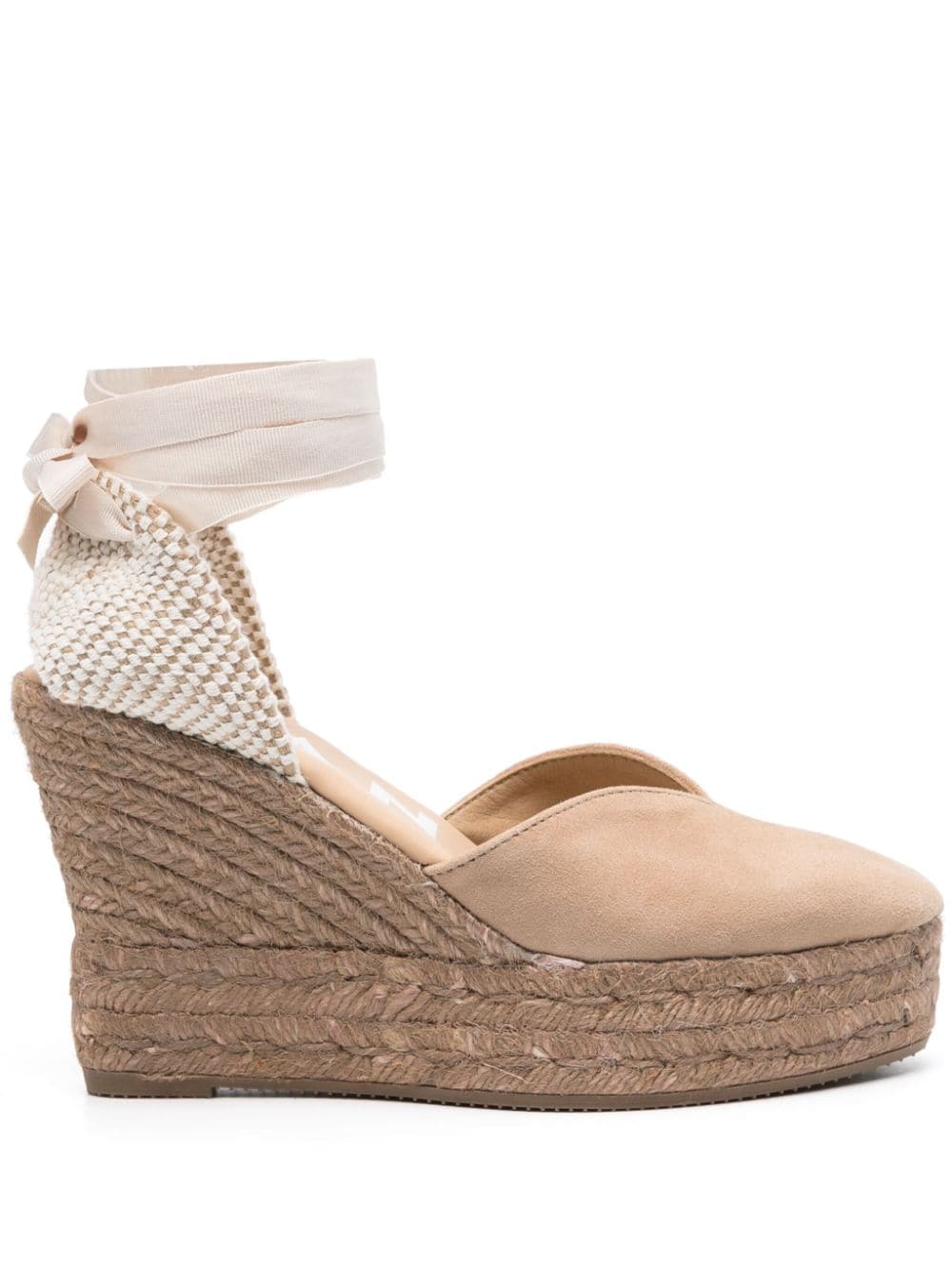 Manebí Manebi Hamptons Suede Heart-Shaped Wedge Espadrilles