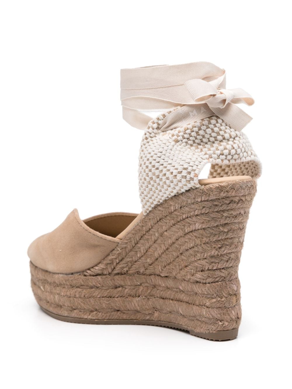 Manebí Manebi Hamptons Suede Heart-Shaped Wedge Espadrilles