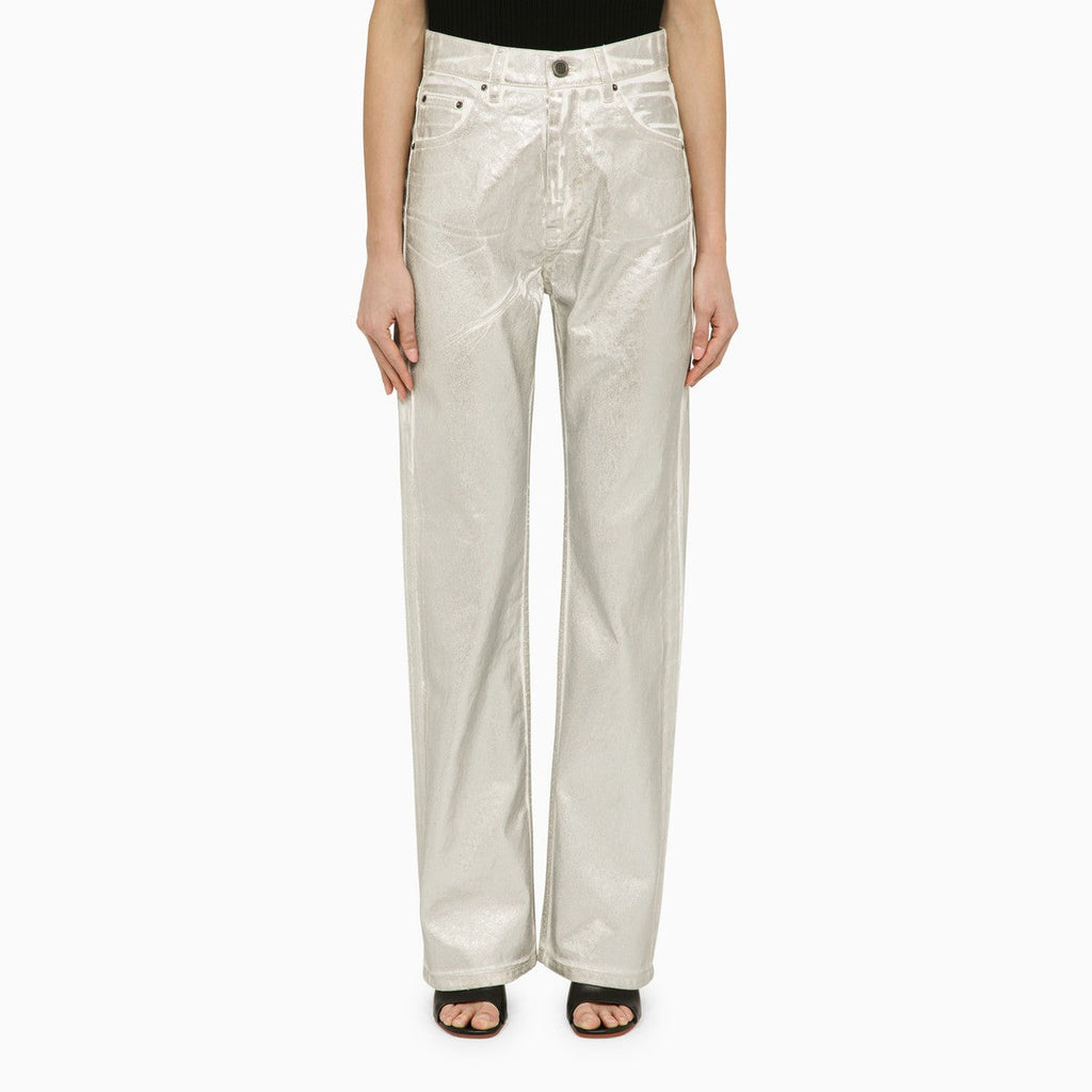 ROTATE Birger Christensen ROTATE Birger Christensen Silver pants in organic denim