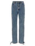 Rotate Birger Christensen Rotate Birger Christensen Laced Straight Leg Jeans