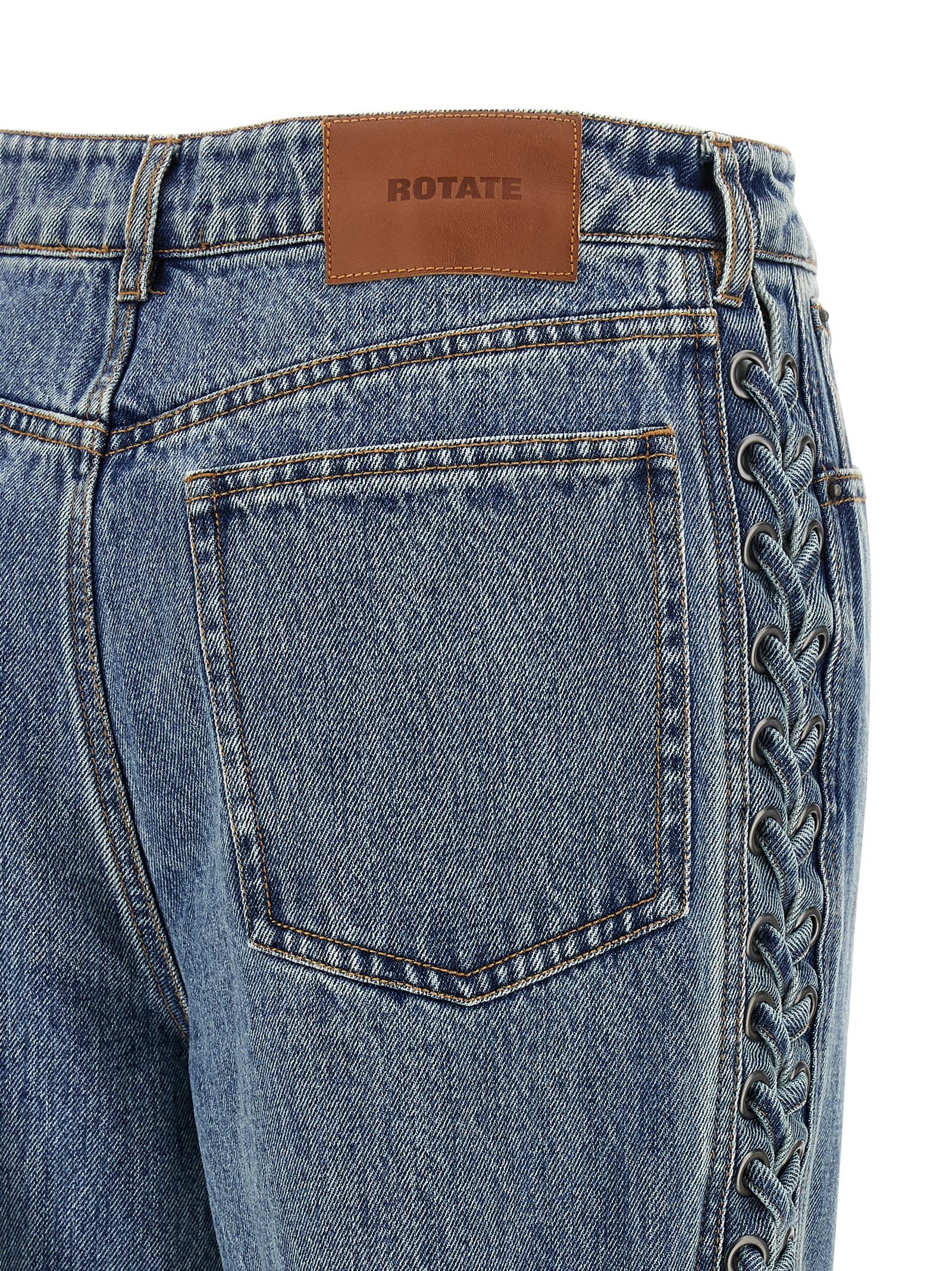 Rotate Birger Christensen Rotate Birger Christensen Laced Straight Leg Jeans