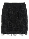 Rotate Birger Christensen Rotate Birger Christensen Beaded Fringed Skirt