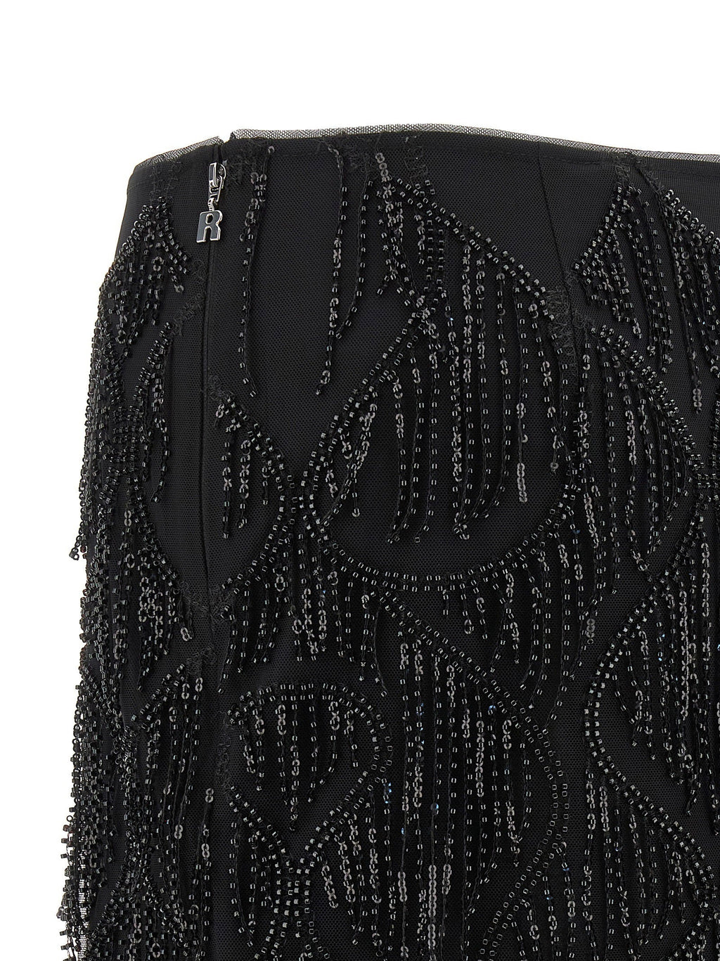 Rotate Birger Christensen Rotate Birger Christensen Beaded Fringed Skirt