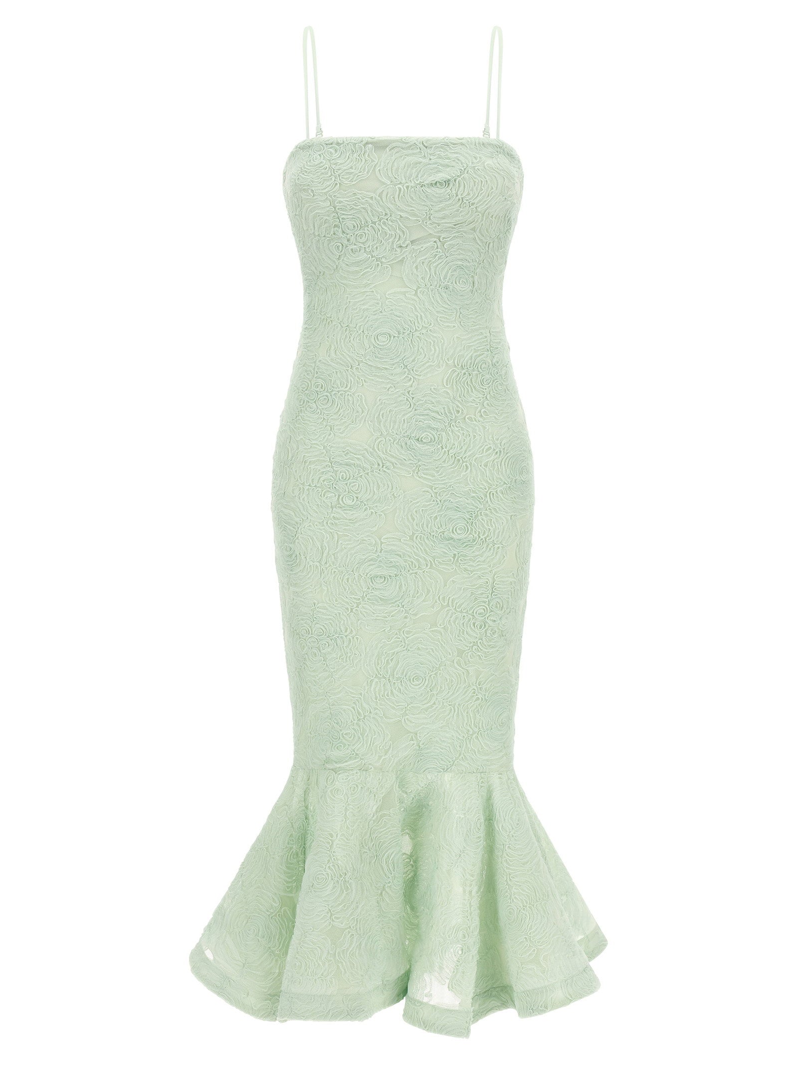 Rotate Birger Christensen Rotate Birger Christensen Flower Mesh Flounce Dress