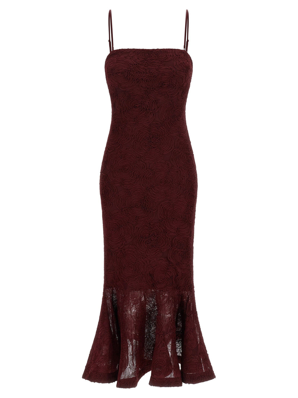 Rotate Birger Christensen Rotate Birger Christensen Flower Mesh Flounce Dress