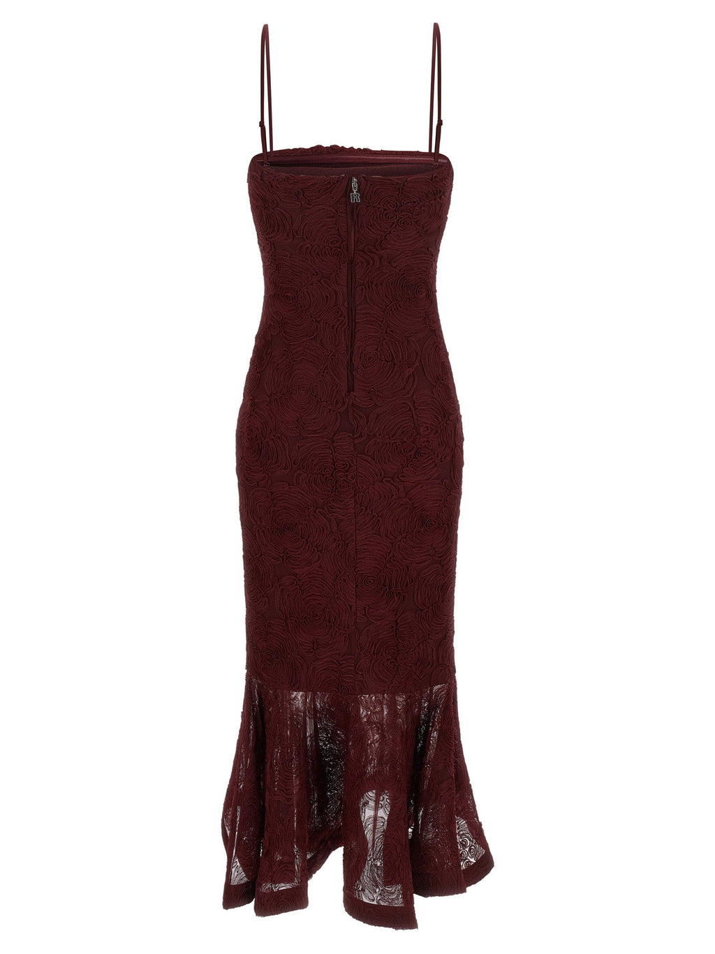 Rotate Birger Christensen Rotate Birger Christensen Flower Mesh Flounce Dress