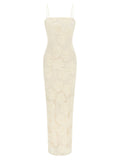 Rotate Birger Christensen Rotate Birger Christensen Flower Mesh Tube Dress