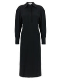 Victoria Beckham Victoria Beckham Long Sleeve Polo Collar Midi Dress