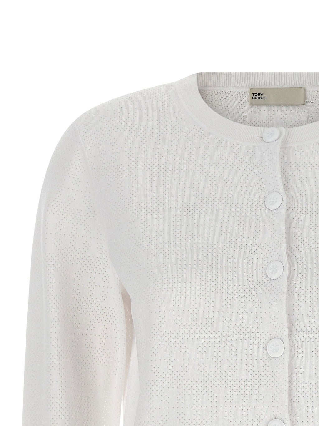 Tory Burch Tory Burch Pointelle Viscose Cardigan