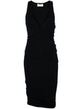 Saint Laurent Saint Laurent ruched V-neck mini dress