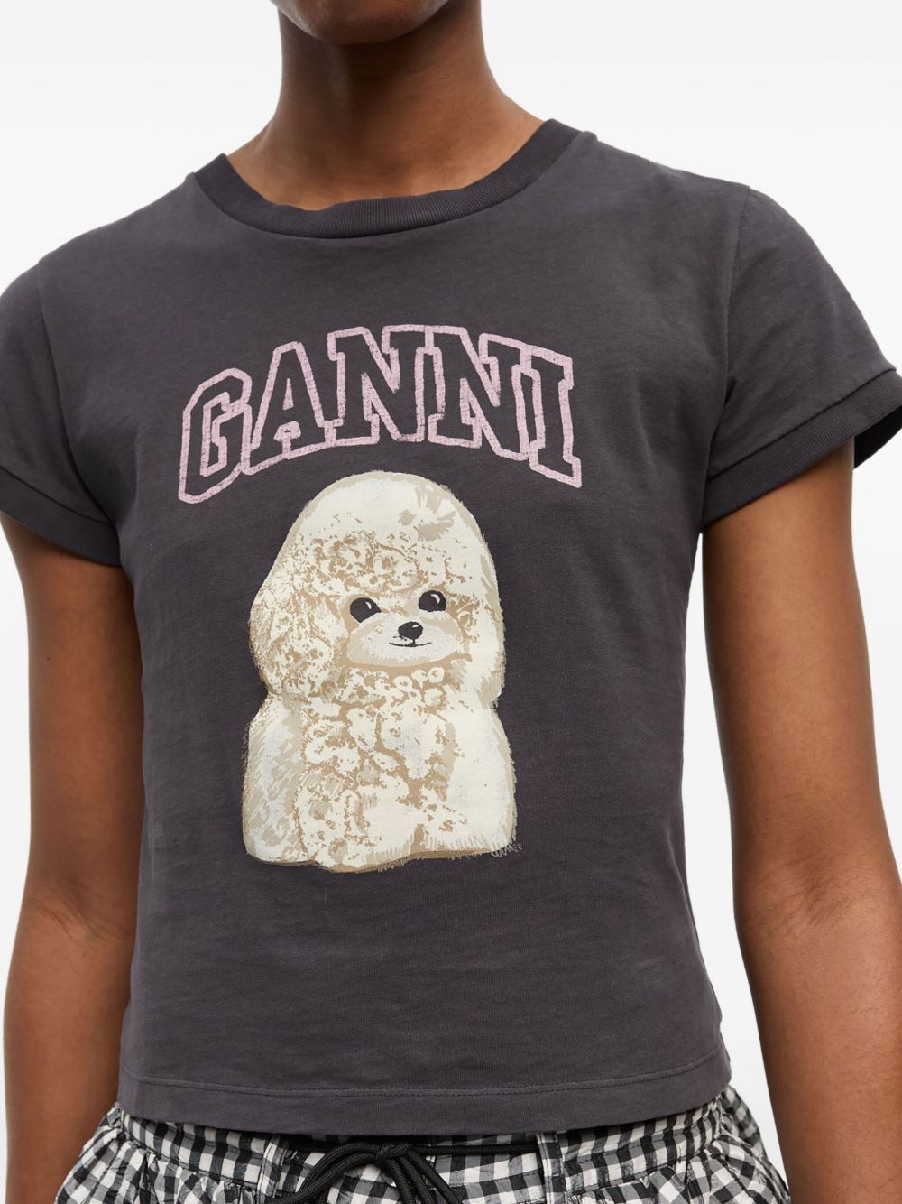 Ganni GANNI T-shirts and Polos DARK GREY