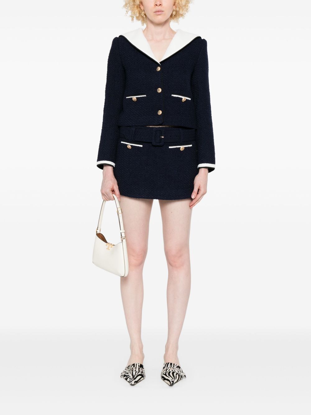 Self-Portrait Self-Portrait Bouclé cropped jacket