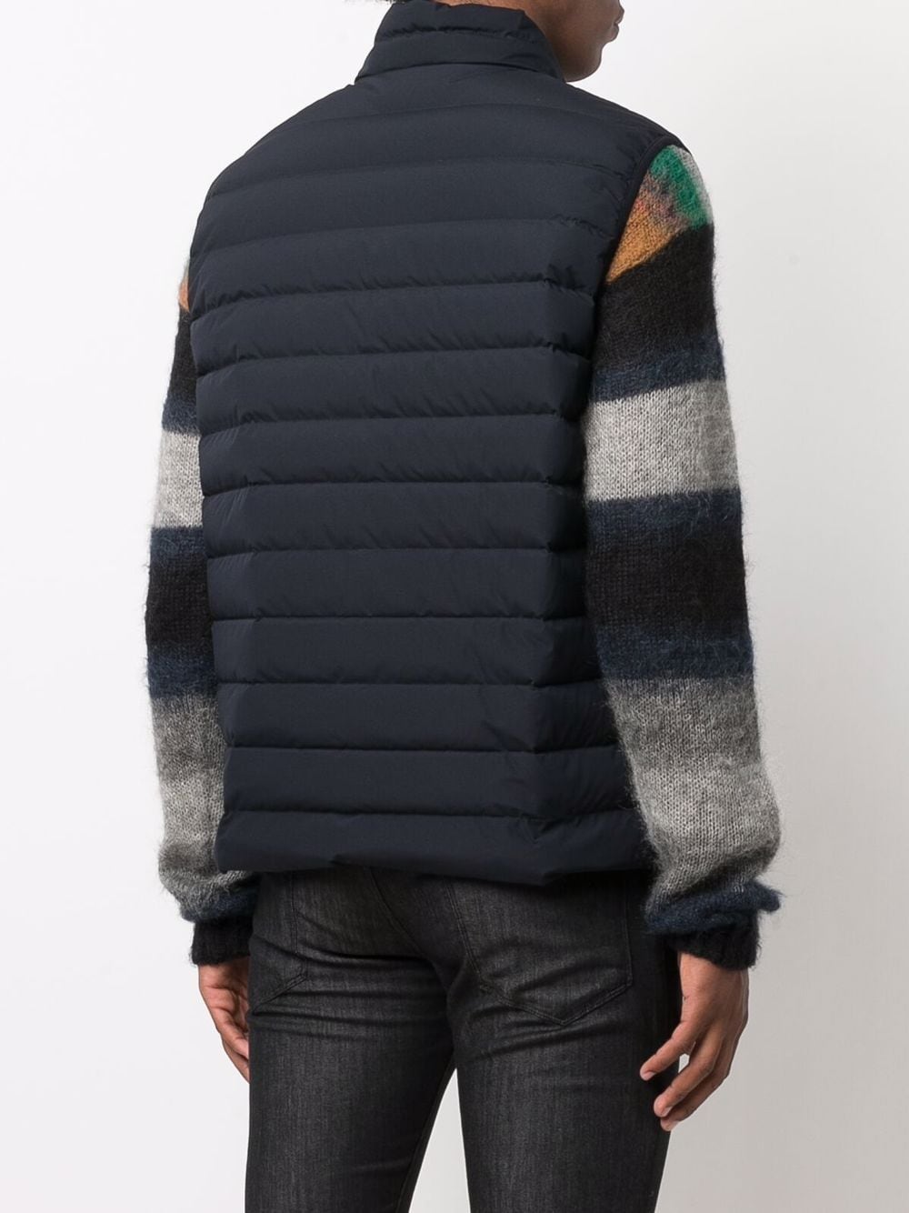 Emporio Armani Emporio Armani Full-zip, sleeveless quilted nylon down jacket with eagle logo patch