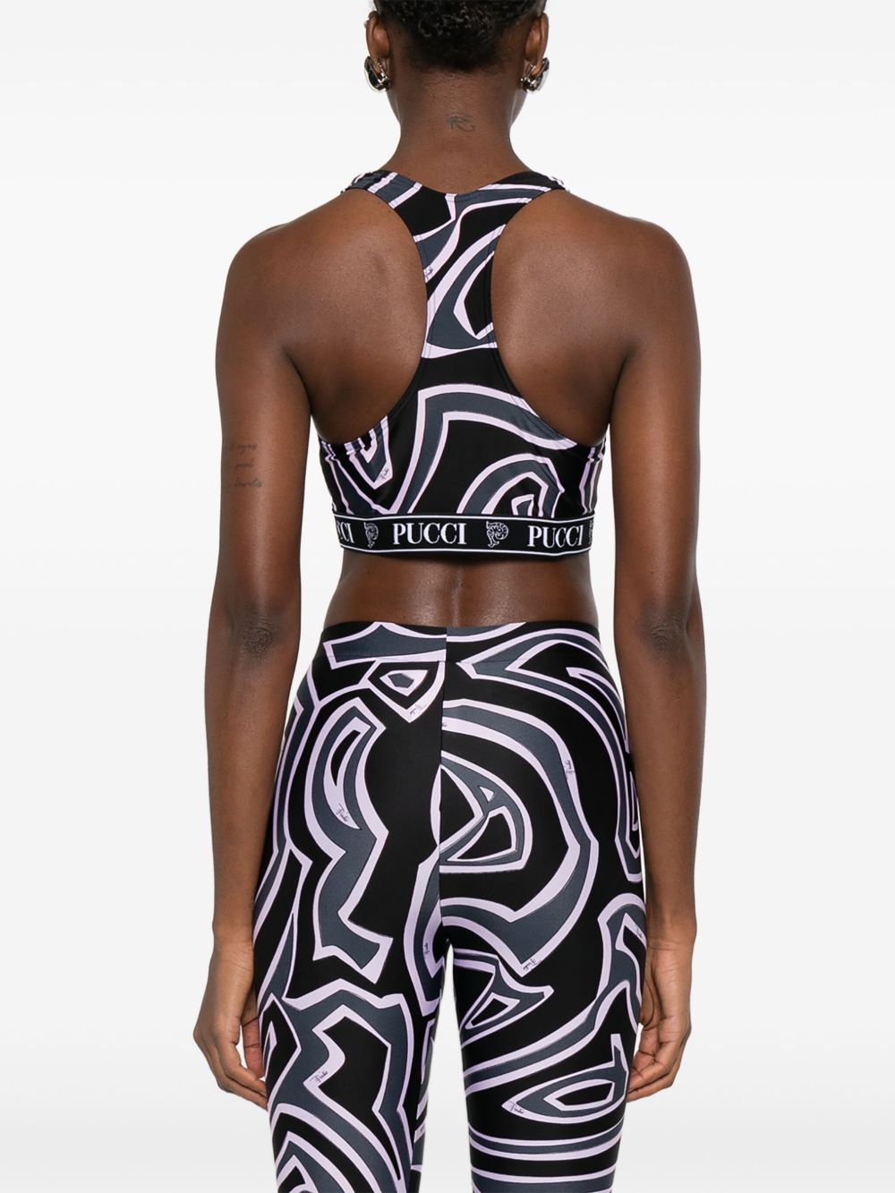 Pucci Pucci Racer-neck print bra