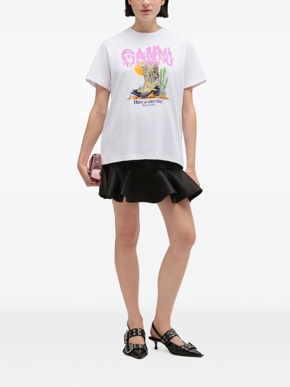 Ganni Ganni Boots organic cotton t-shirt