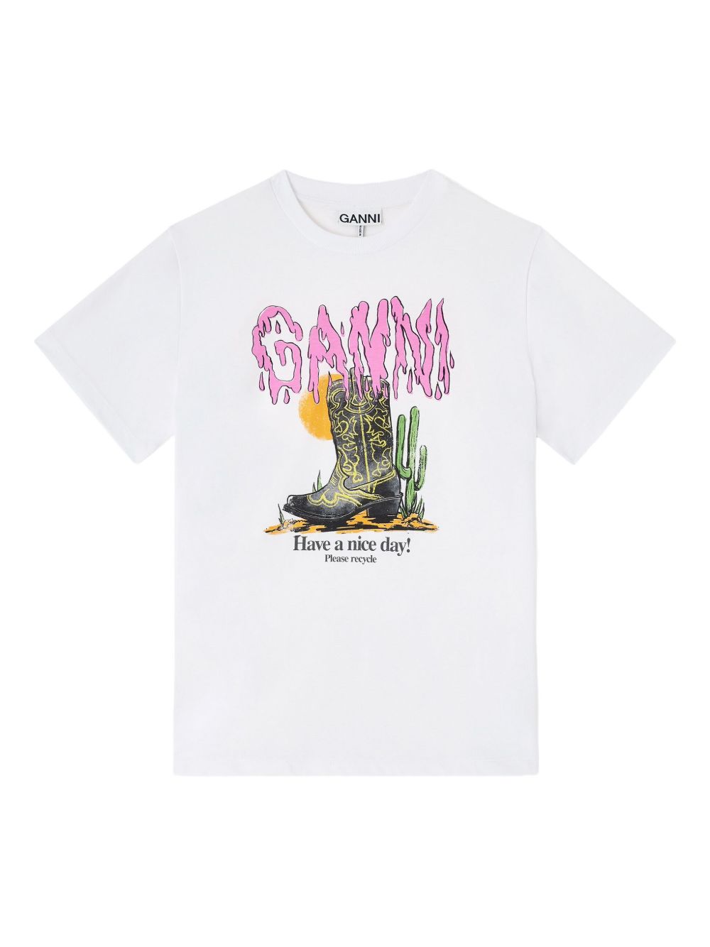 Ganni Ganni Boots organic cotton t-shirt