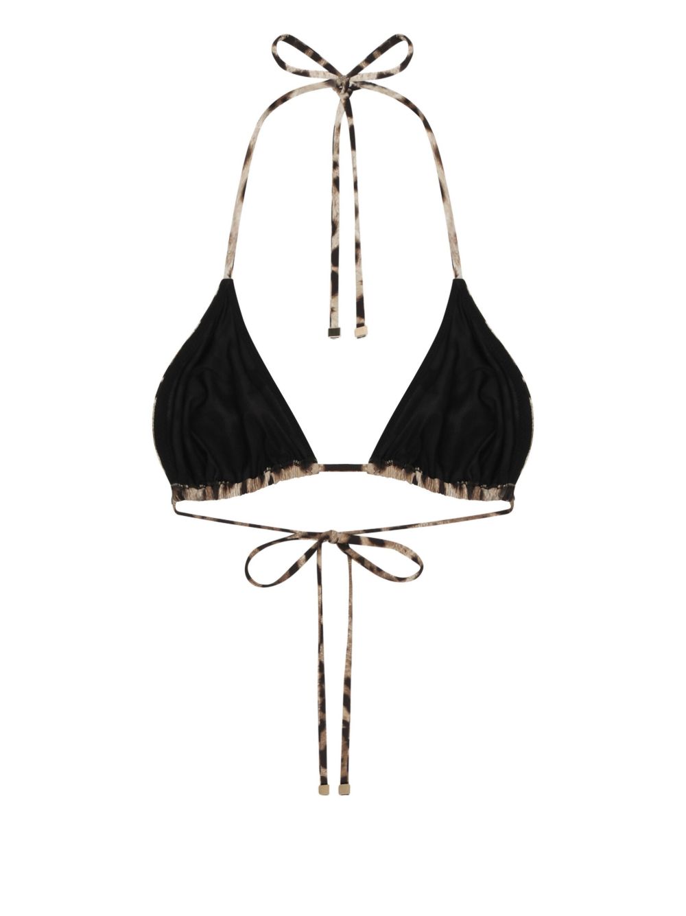Dolce & Gabbana Dolce & Gabbana-leopard-print triangle bikini top.