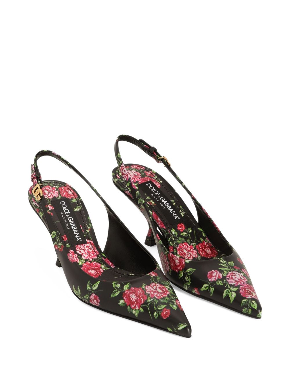 Dolce & Gabbana Dolce & Gabbana-Lollo 60 floral leather slingback pumps