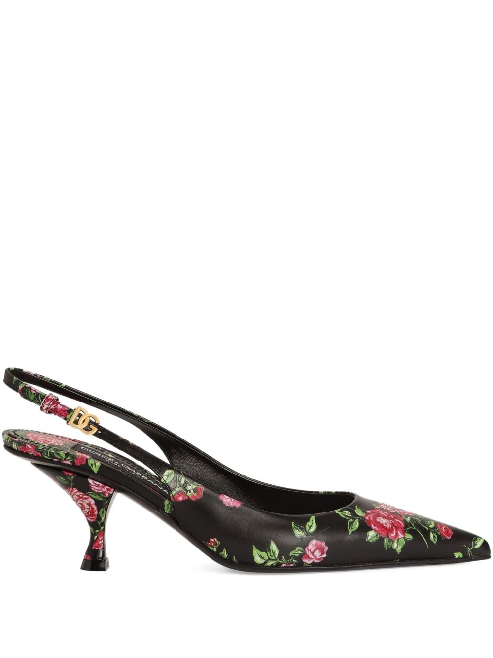 Dolce & Gabbana Dolce & Gabbana-Lollo 60 floral leather slingback pumps
