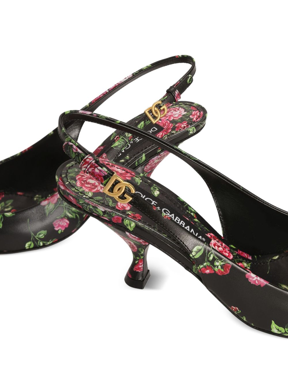 Dolce & Gabbana Dolce & Gabbana-Lollo 60 floral leather slingback pumps