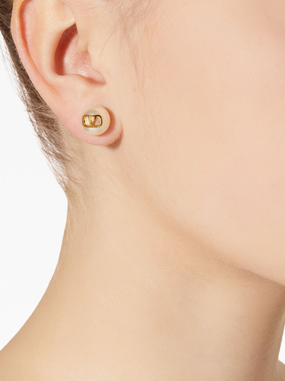 Valentino Garavani Valentino Garavani-Vlogo Signature Earrings With Pearls