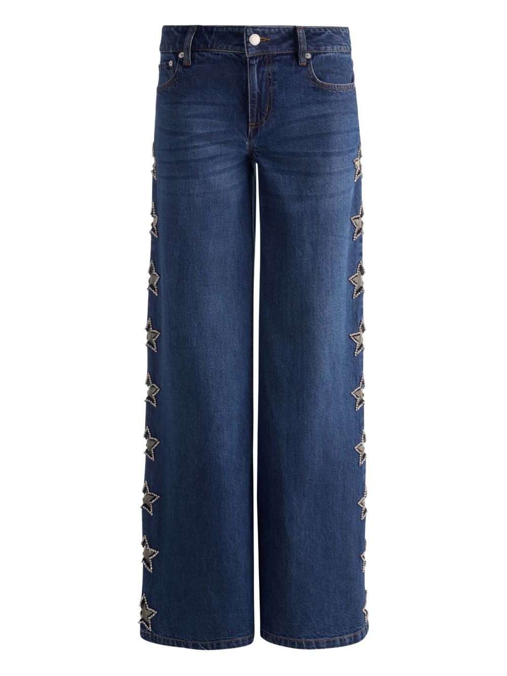 Alice + Olivia Alice + Olivia Embellished baggy jeans