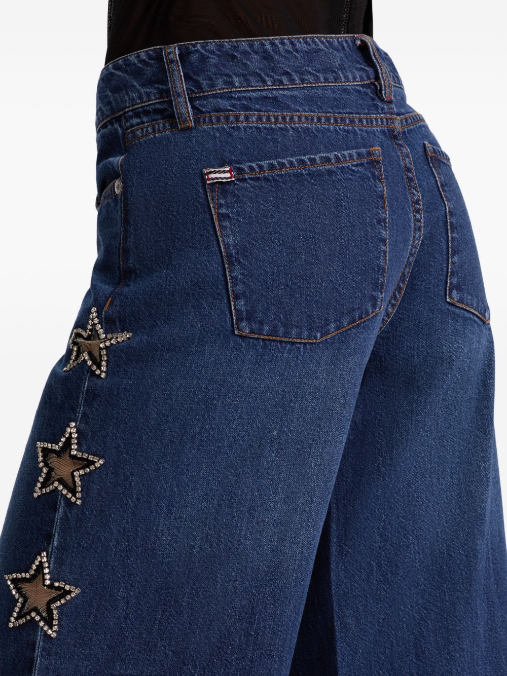 Alice + Olivia Alice + Olivia Embellished baggy jeans
