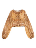 Zimmermann Zimmermann Wanderlust cotton and silk top