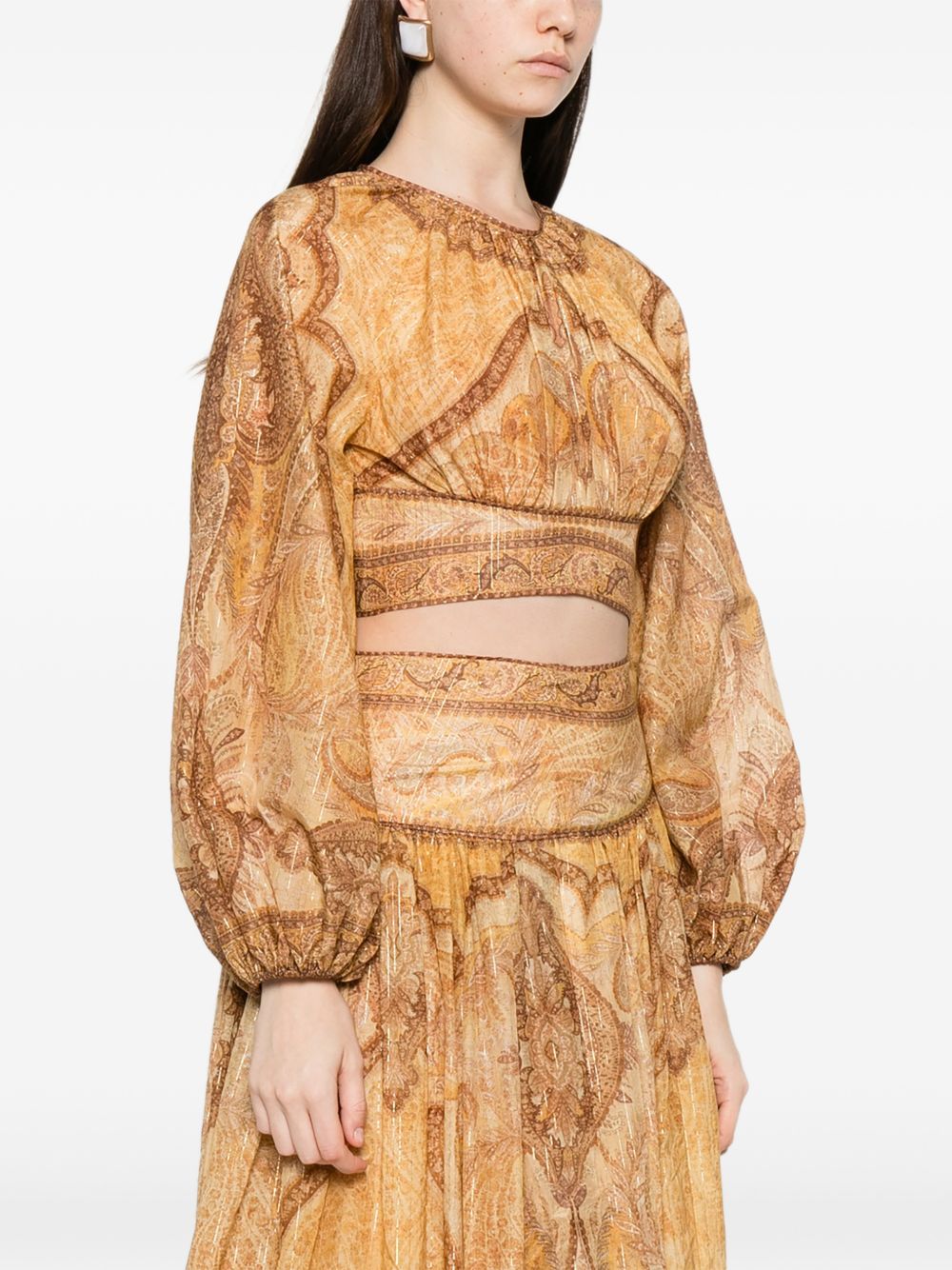 Zimmermann Zimmermann Wanderlust cotton and silk top