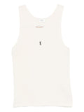 Saint Laurent Saint Laurent Logo cotton tank top