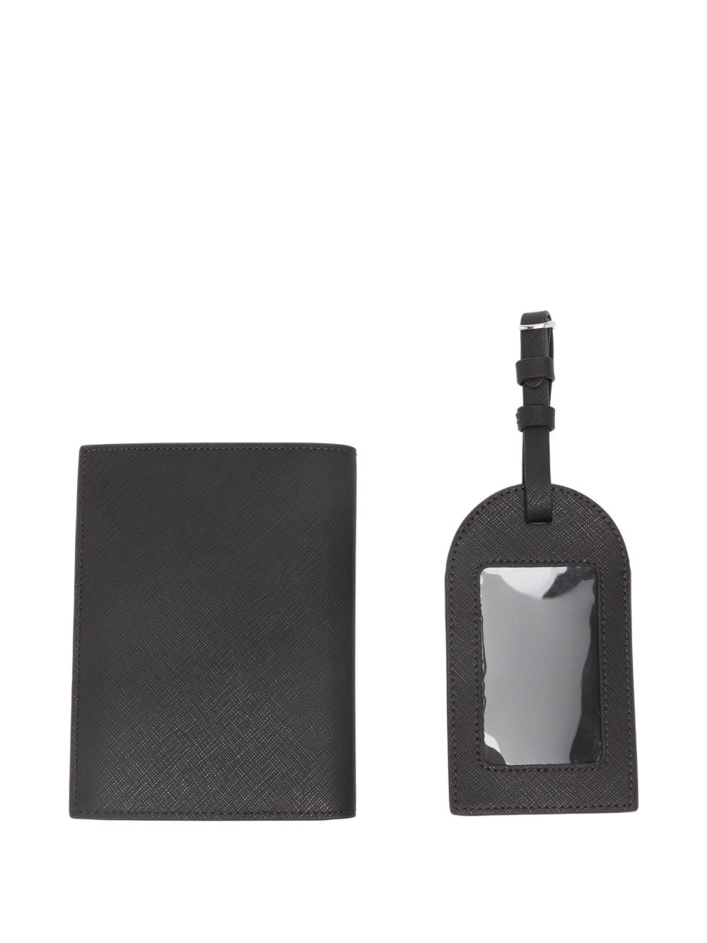 Emporio Armani Emporio Armani Asv Recycled Saffiano Leather Passport Holder And Tag Gift Box