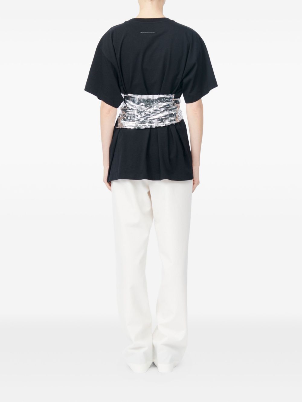 MM6 Maison Margiela MM6 Maison Margiela Gloves-detail cotton t-shirt